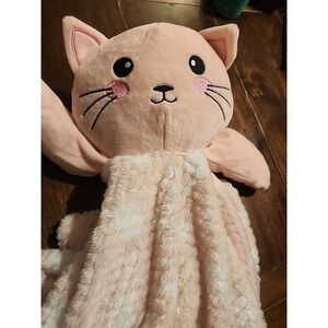 Sam Salem & Sons Pink Cat Baby Security Blanket Lovey Kitty Fleece Large 30 x 30